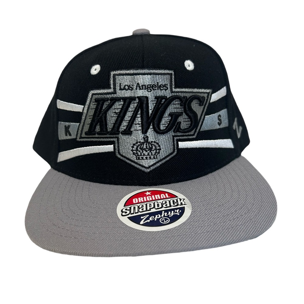 BRAND NEW, Zephyr Los Angeles Kings Black and Gray Snapback Hat